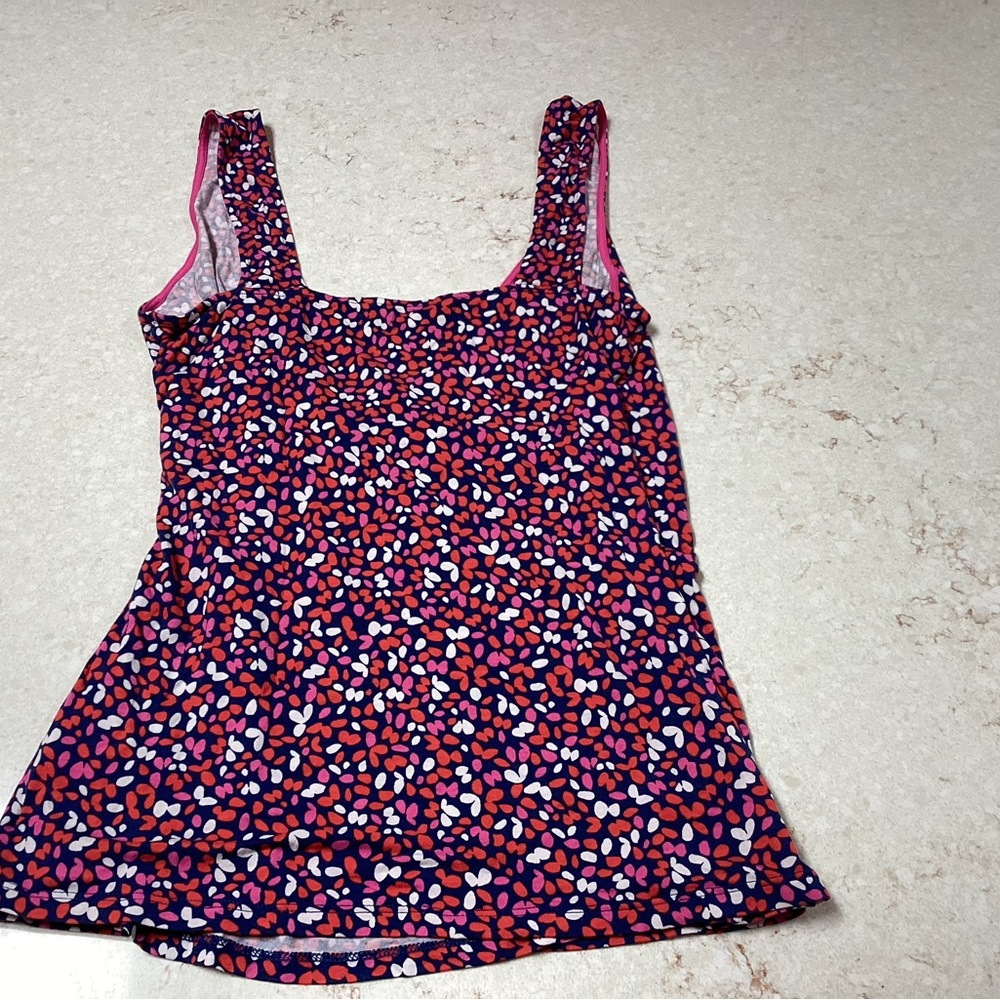 Boden red-white-blue faux-wrap tanktop, 10 - Picture 2 of 5